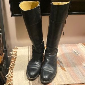 Frye Melissa Button Boots, Black, 9.5, Made in Mexico, 15” calf circumference